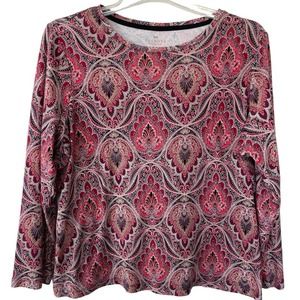 Talbots Paisley Size 2X/P long sleeves Crewneck